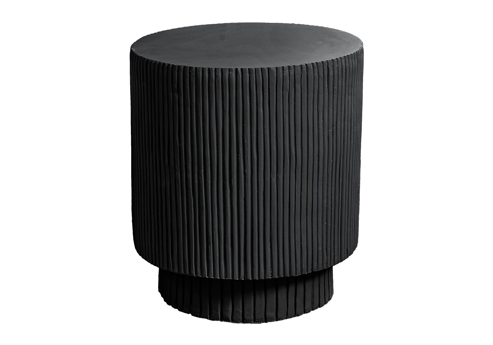 Grey Round Accent Table 25"H Indoor/Outdoor-Accent Table-DECOROLALA