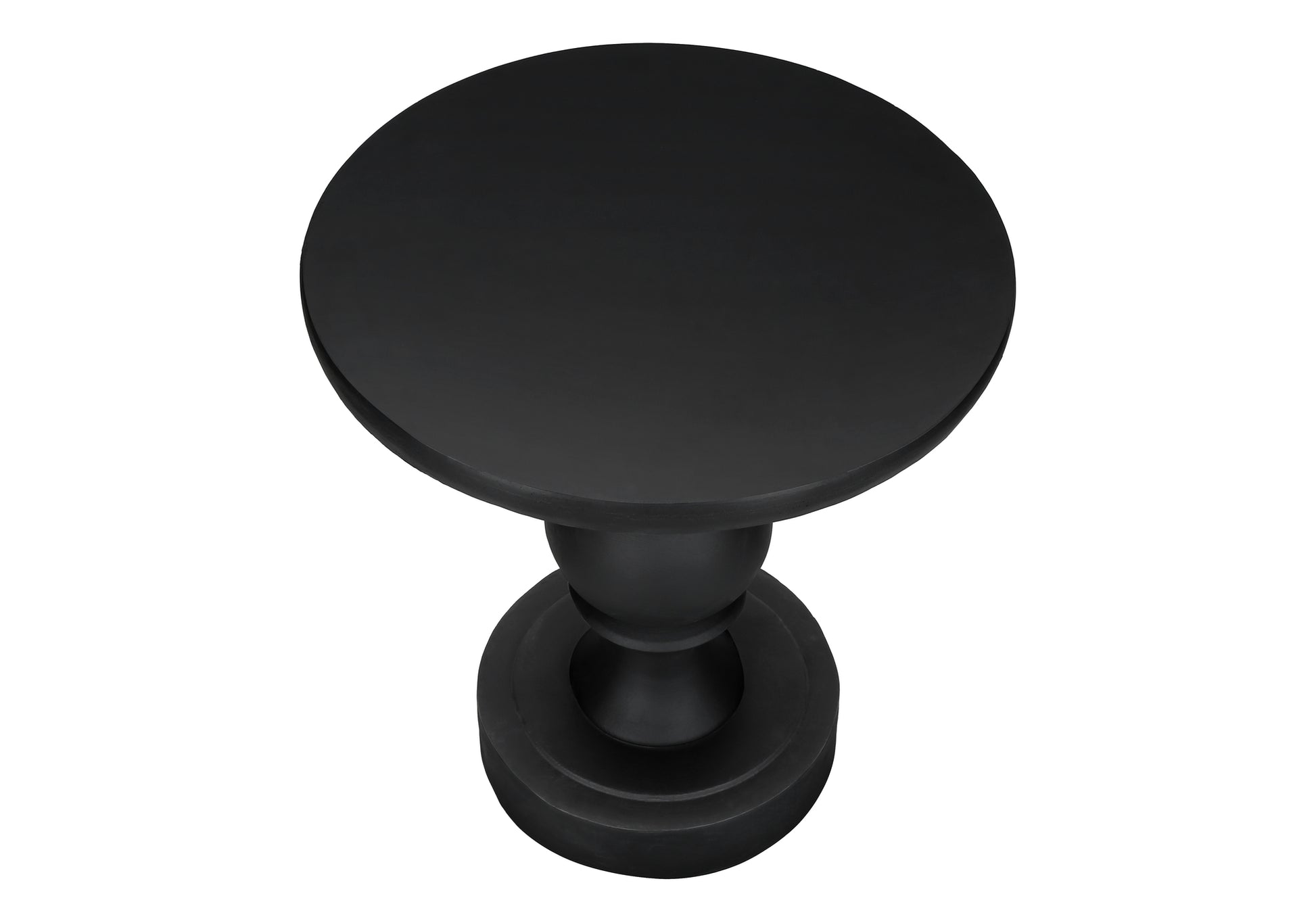 Grey Round Pedestal Accent Table 25"H-Accent Table-DECOROLALA