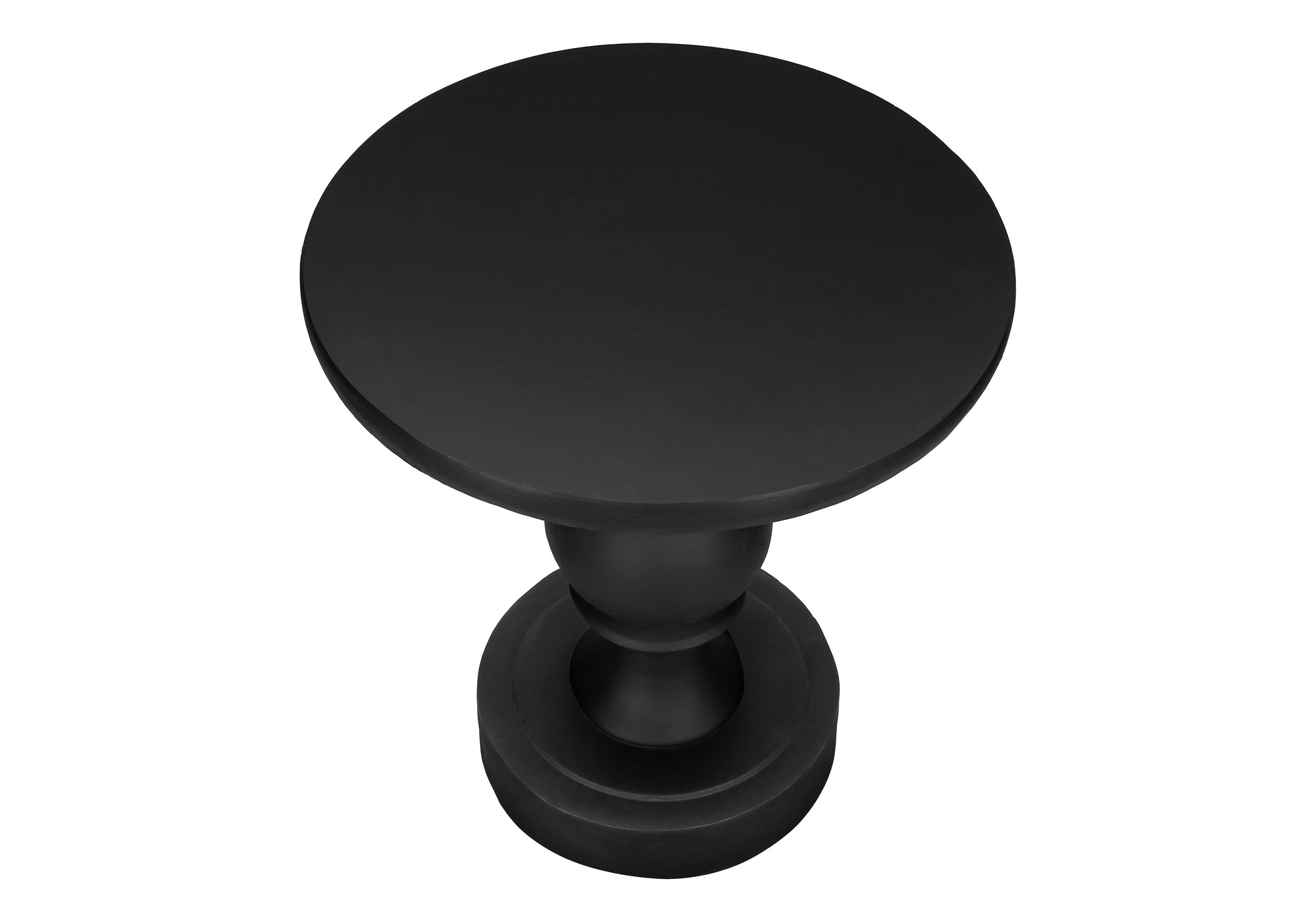 Grey Round Pedestal Accent Table 25"H-Accent Table-DECOROLALA