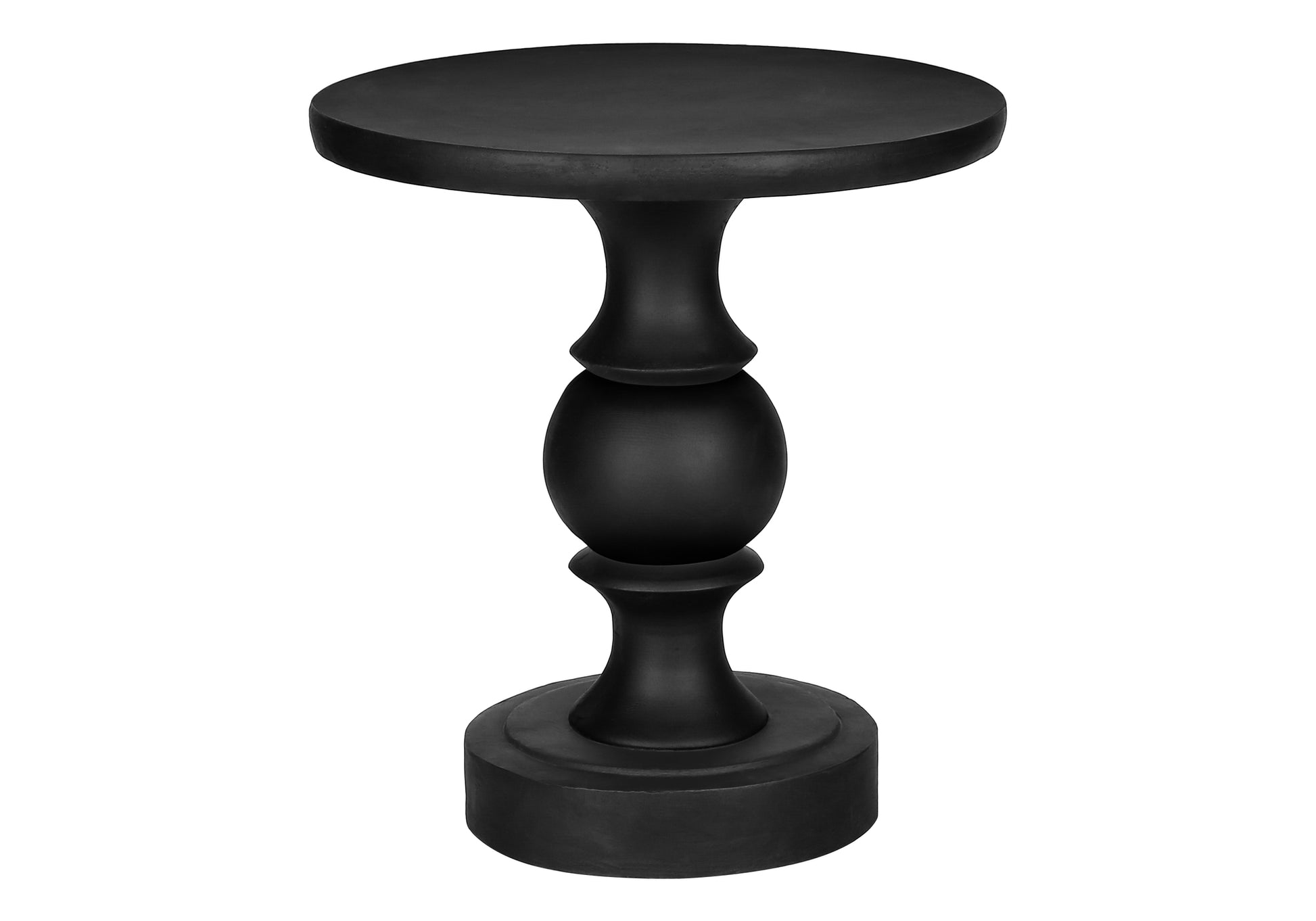 Grey Round Pedestal Accent Table 25"H-Accent Table-DECOROLALA
