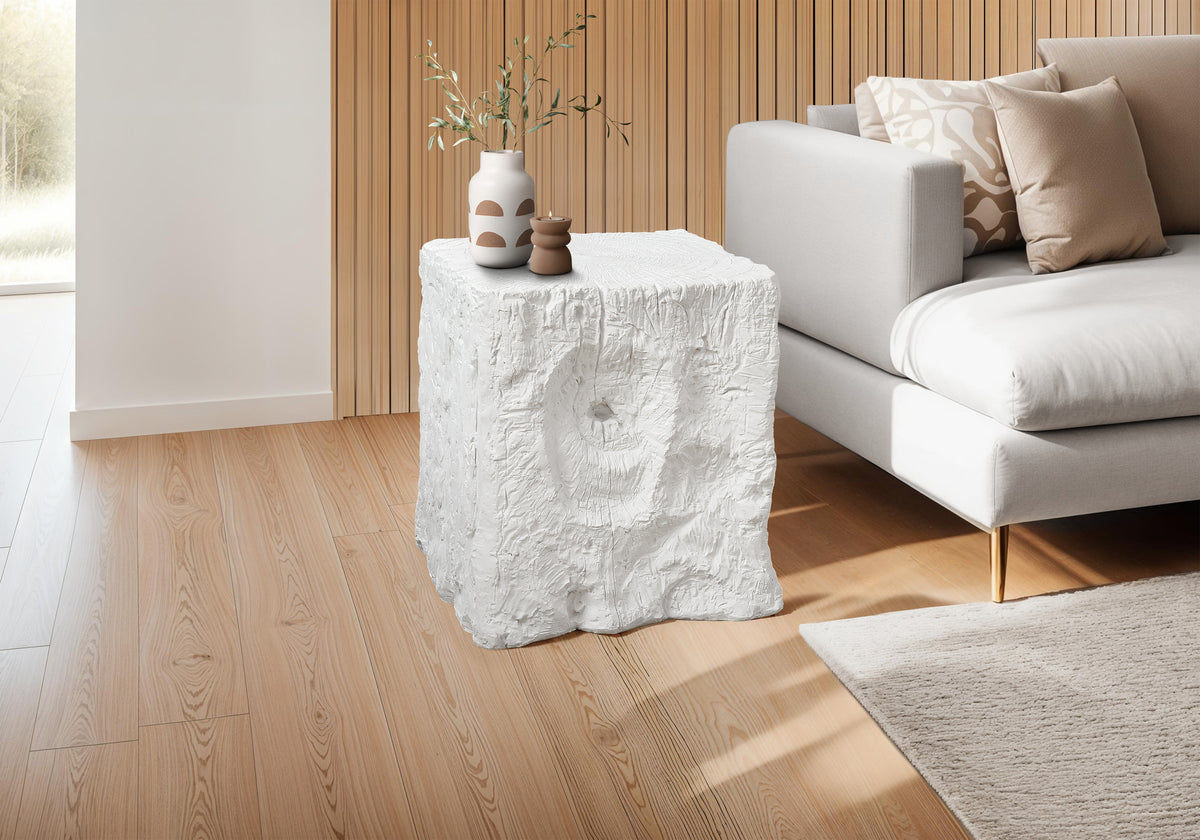 Grey Square Accent Table 25"H - Indoor/Outdoor-Accent Tables-DECOROLALA