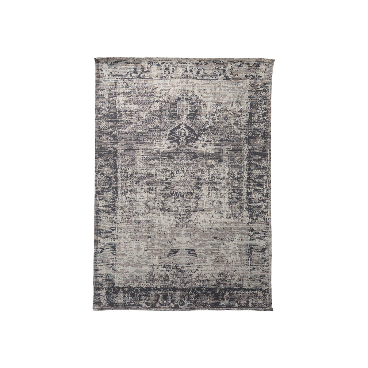 Greyson 8' x 10' Gray and Beige Wool Blend Vintage Area Rug-Area Rugs-DECOROLALA