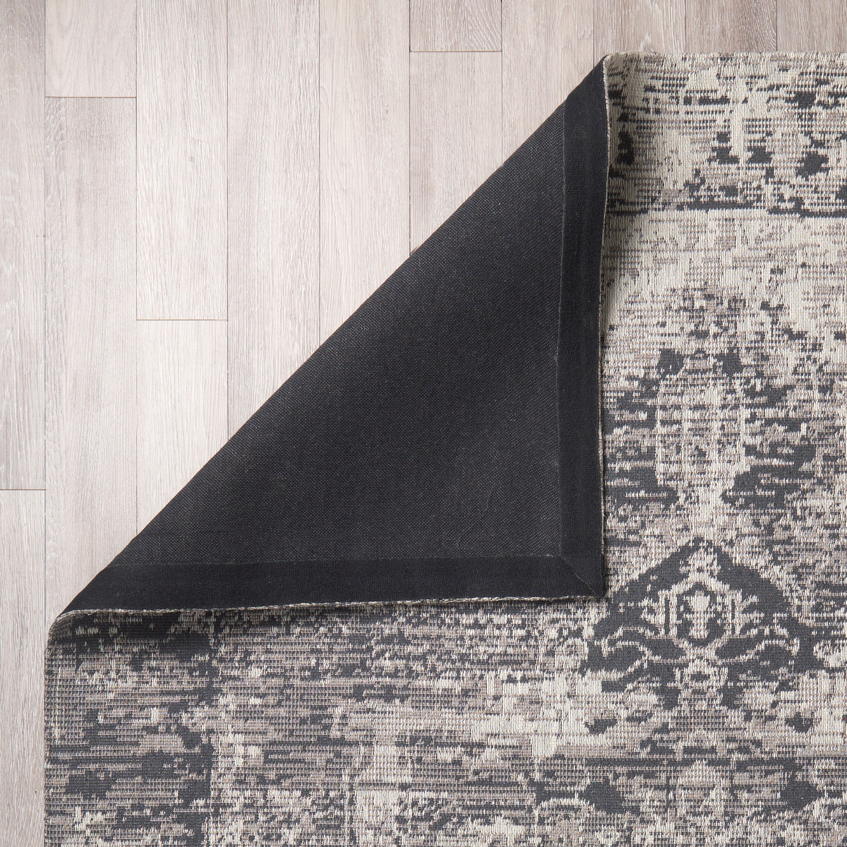 Greyson 8' x 10' Gray and Beige Wool Blend Vintage Area Rug-Area Rugs-DECOROLALA