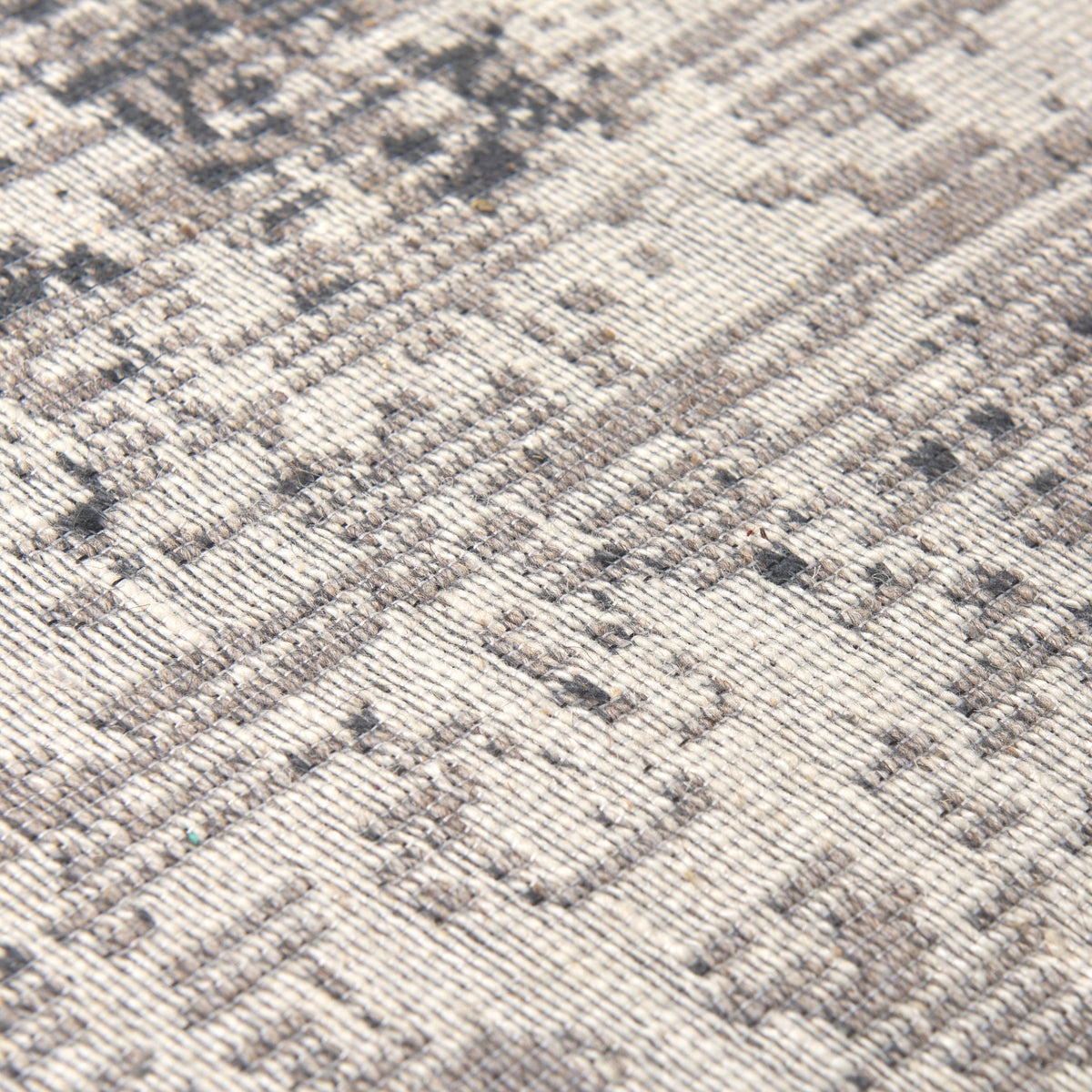 Greyson 8' x 10' Gray and Beige Wool Blend Vintage Area Rug-Area Rugs-DECOROLALA