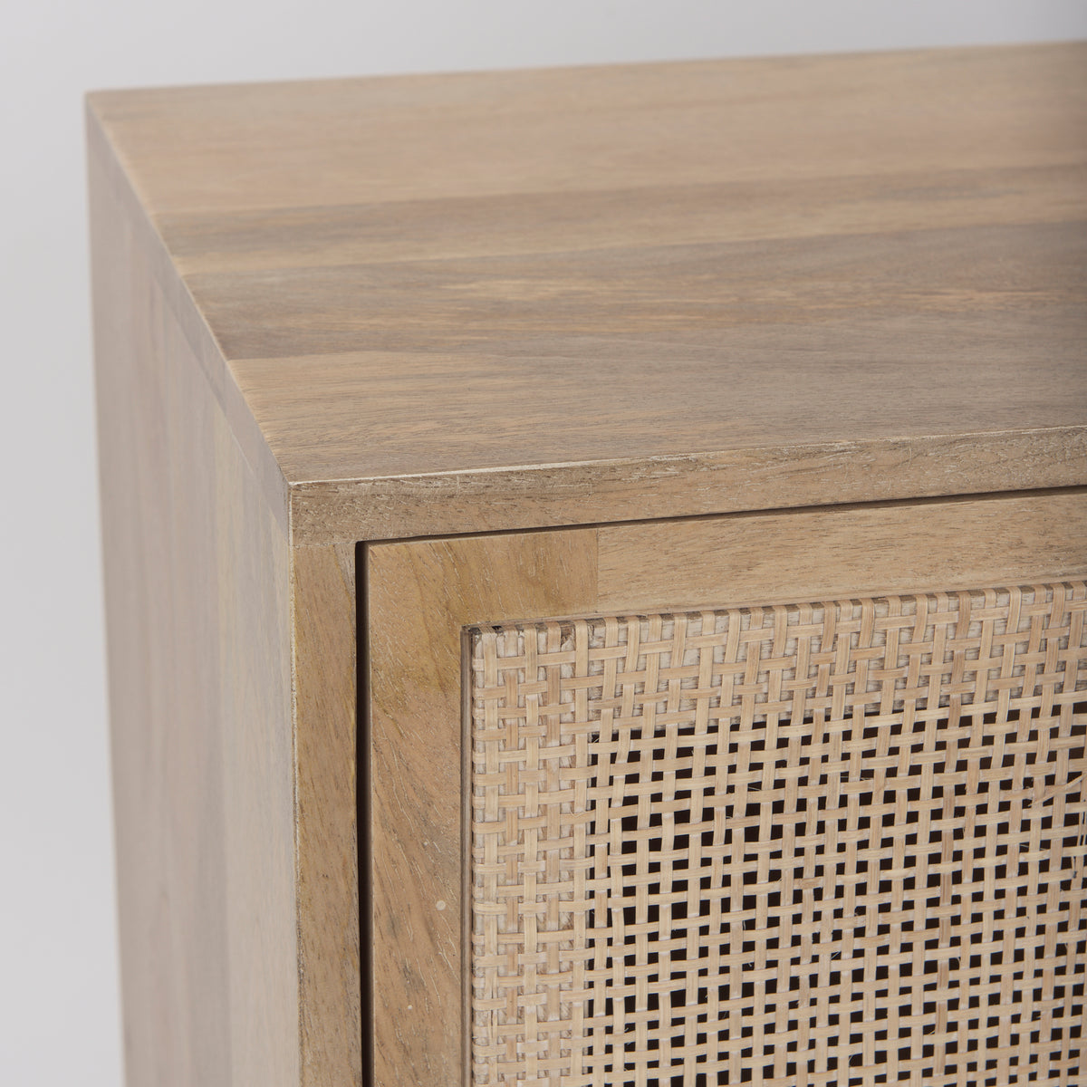 Grier Accent Cabinet - Light Brown Cane 2 Door-Accent Cabinets & Chests-DECOROLALA