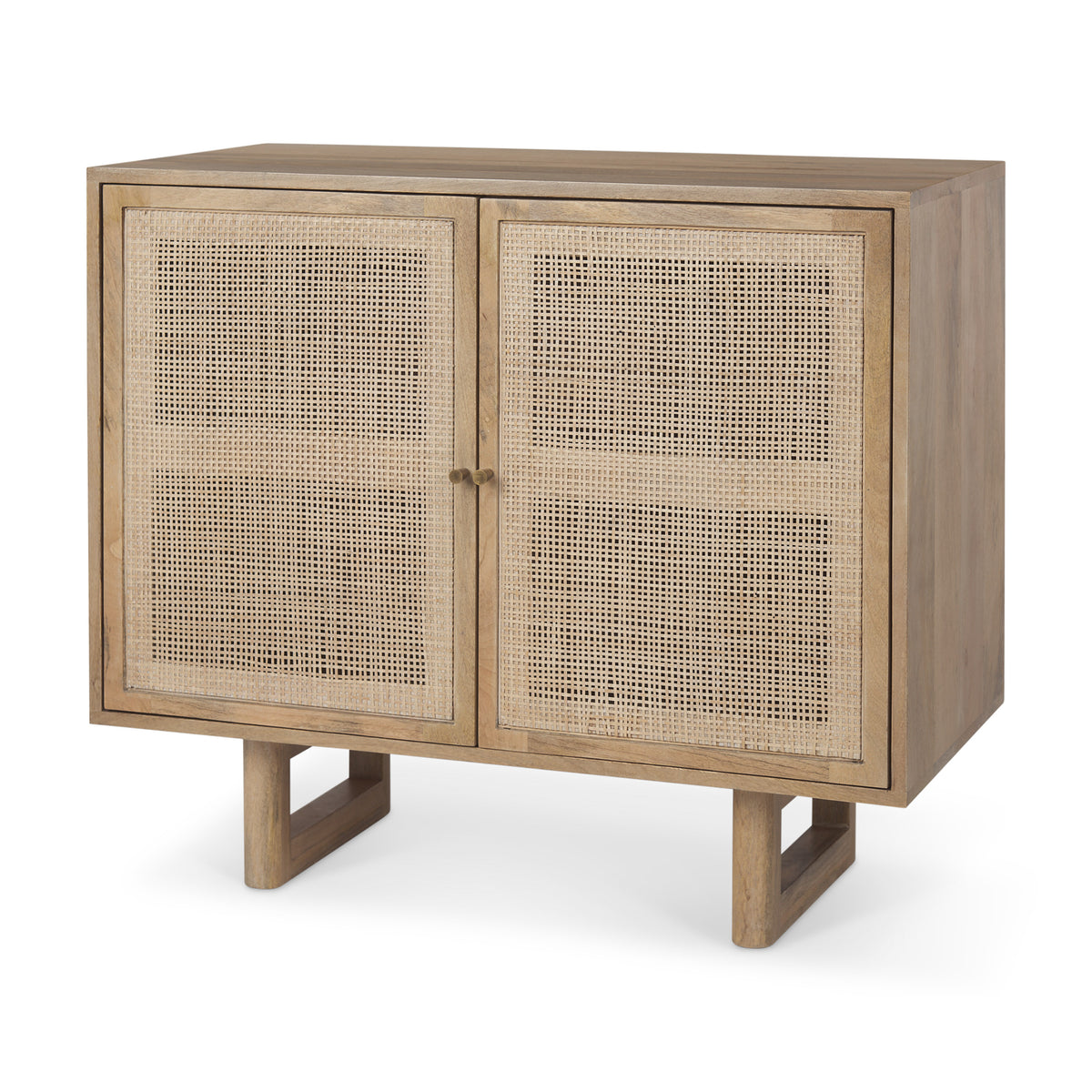Grier Accent Cabinet - Light Brown Cane 2 Door-Accent Cabinets & Chests-DECOROLALA