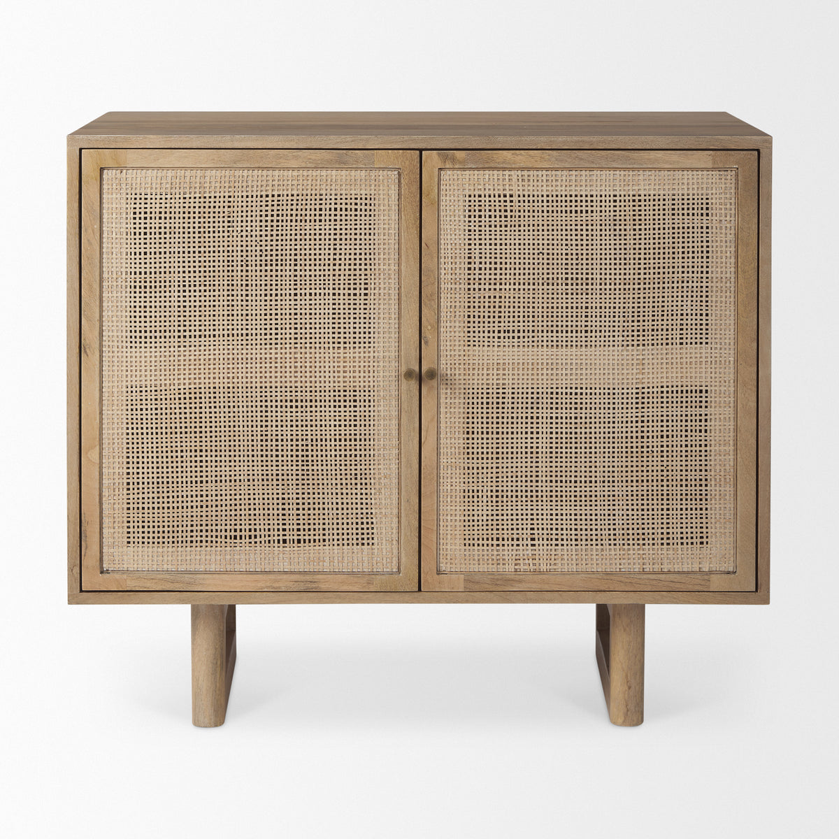 Grier Accent Cabinet - Light Brown Cane 2 Door-Accent Cabinets & Chests-DECOROLALA