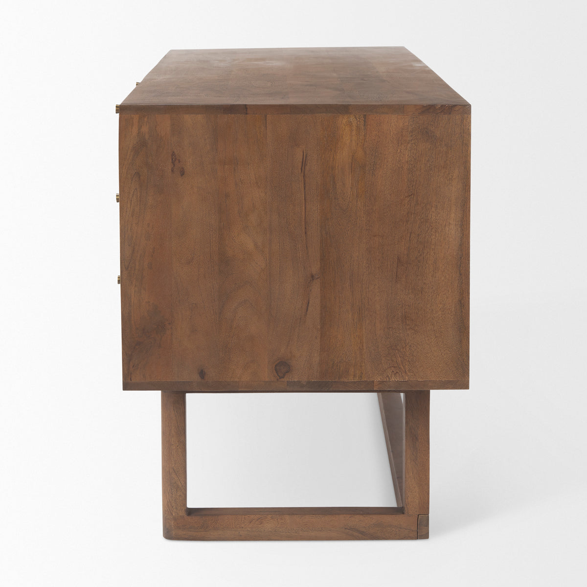 Grier 60" Medium Brown Solid Wood W/ Cane Office Desk-Office-DECOROLALA