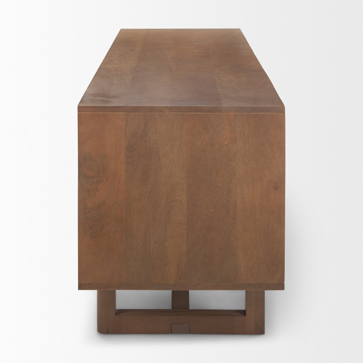 Grier 65" Light Brown Wood w/ Cane Media Console-Media Console-DECOROLALA
