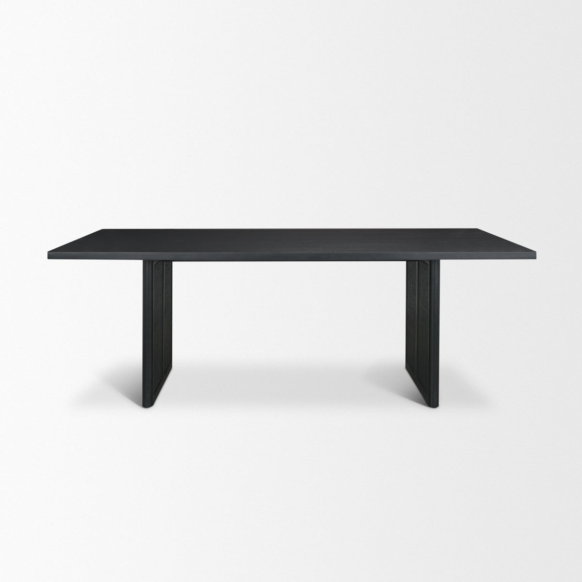 Grier 84"L x 38"W Dining Table | Med Brown Wood & Med Brown Wood Cane | Seats 8-Dining Tables-DECOROLALA