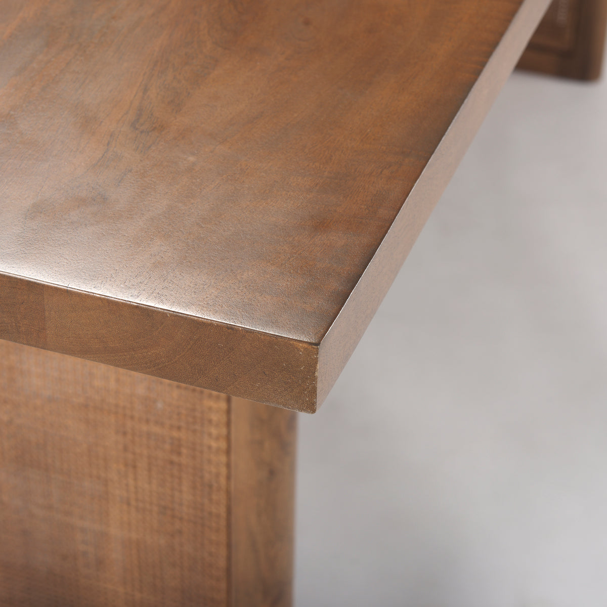 Grier 84"L x 38"W Dining Table | Med Brown Wood & Med Brown Wood Cane | Seats 8-Dining Tables-DECOROLALA