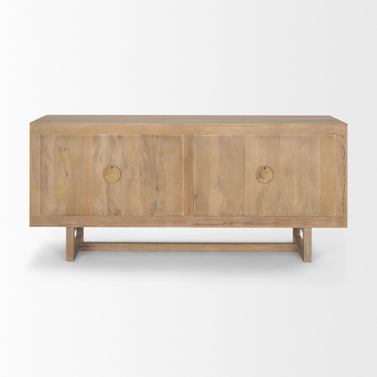 Grier Medium Brown Solid Wood W/Cane Sideboard-Sideboards & Buffets-DECOROLALA