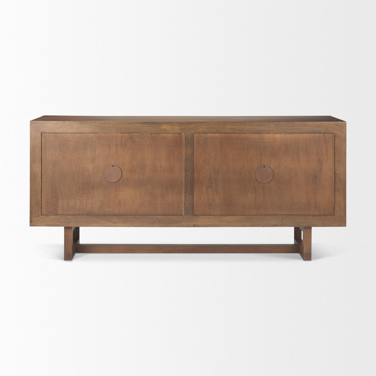 Grier Medium Brown Solid Wood W/Cane Sideboard-Sideboards & Buffets-DECOROLALA
