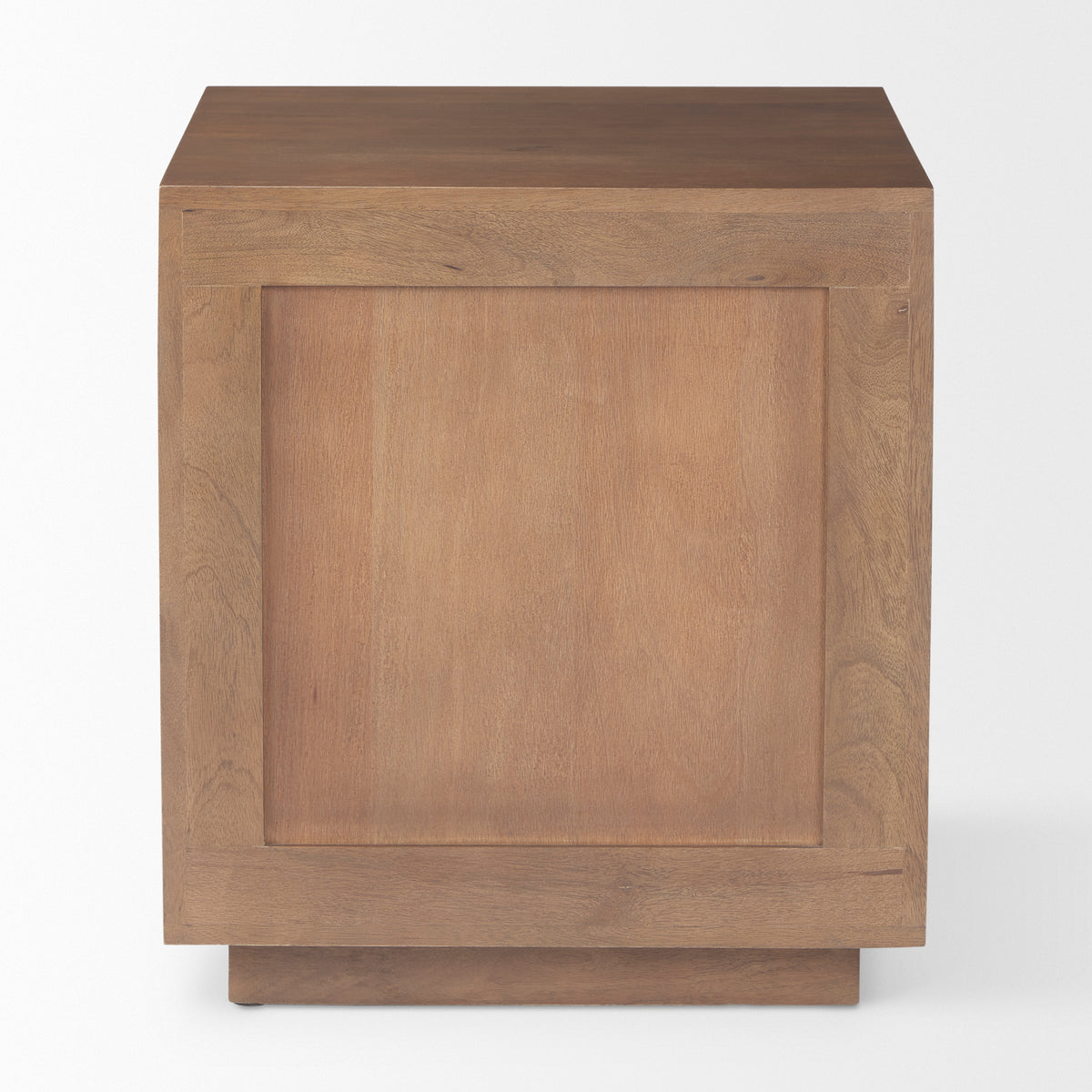 Grier Medium Brown Wood w/ Cane End Table-End and Side Tables-DECOROLALA