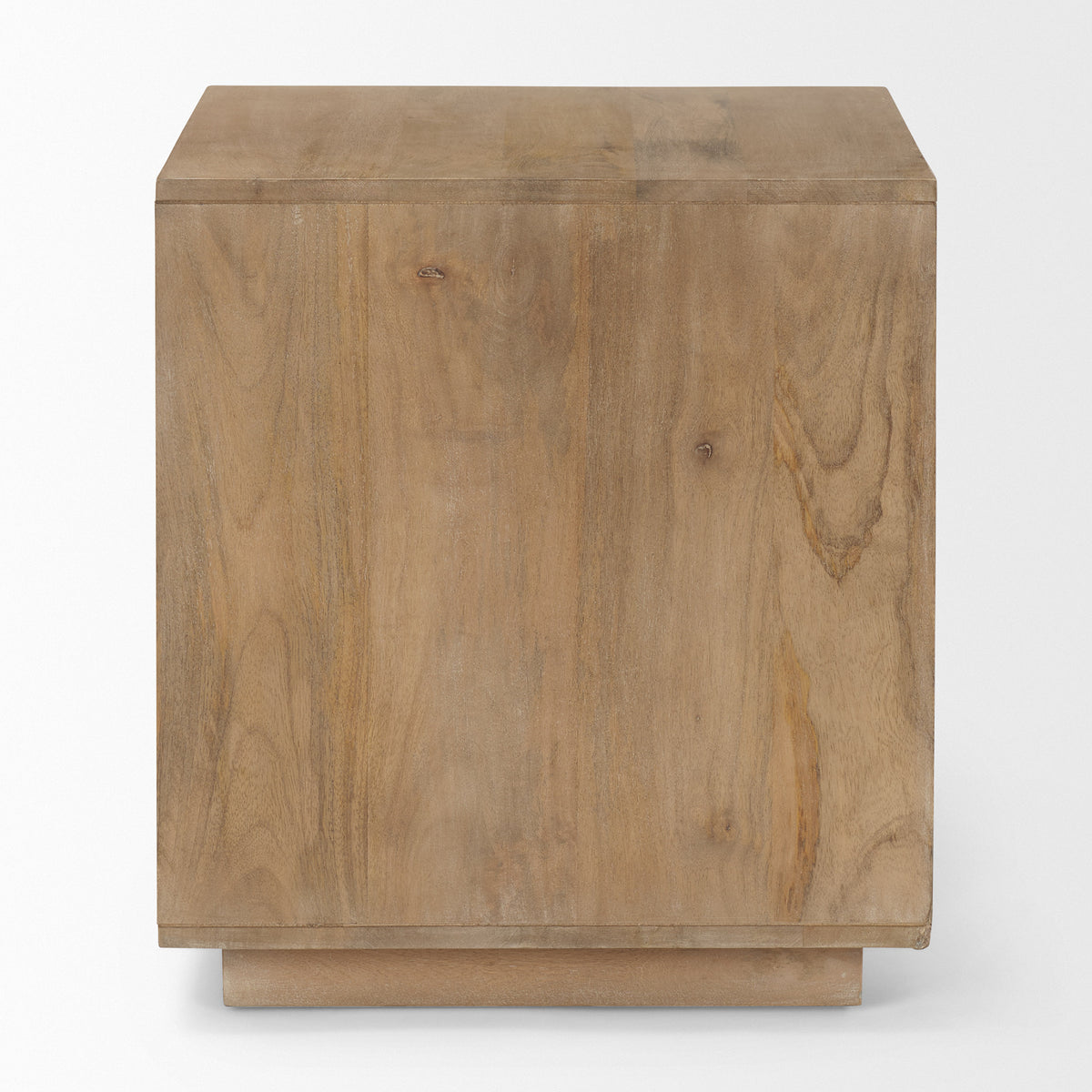 Grier Medium Brown Wood w/ Cane End Table-End and Side Tables-DECOROLALA