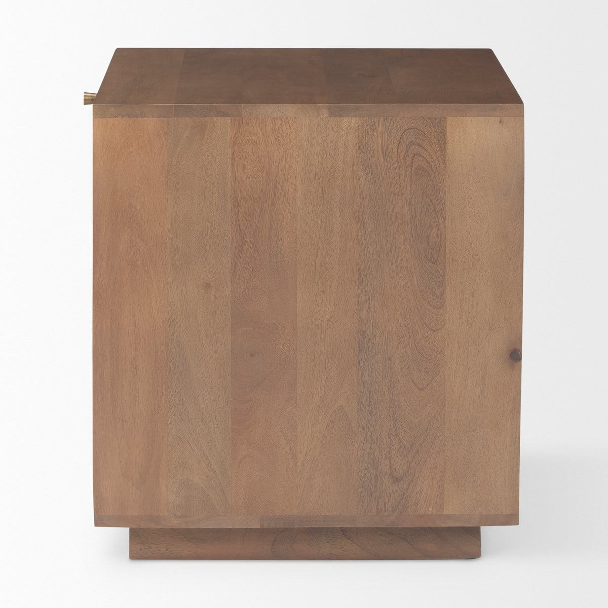 Grier Medium Brown Wood w/ Cane End Table-End and Side Tables-DECOROLALA