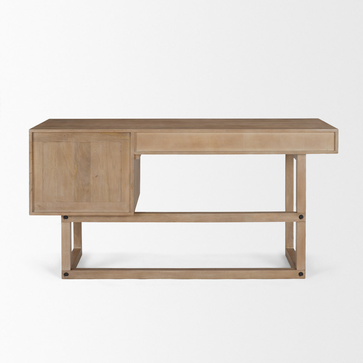 Grier Solid Wood Office Desk with Cane Fronts-Office Furniture-DECOROLALA