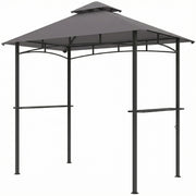 Grill Gazebo 8' x 5' Dark Grey Double Tier-DECOROLALA
