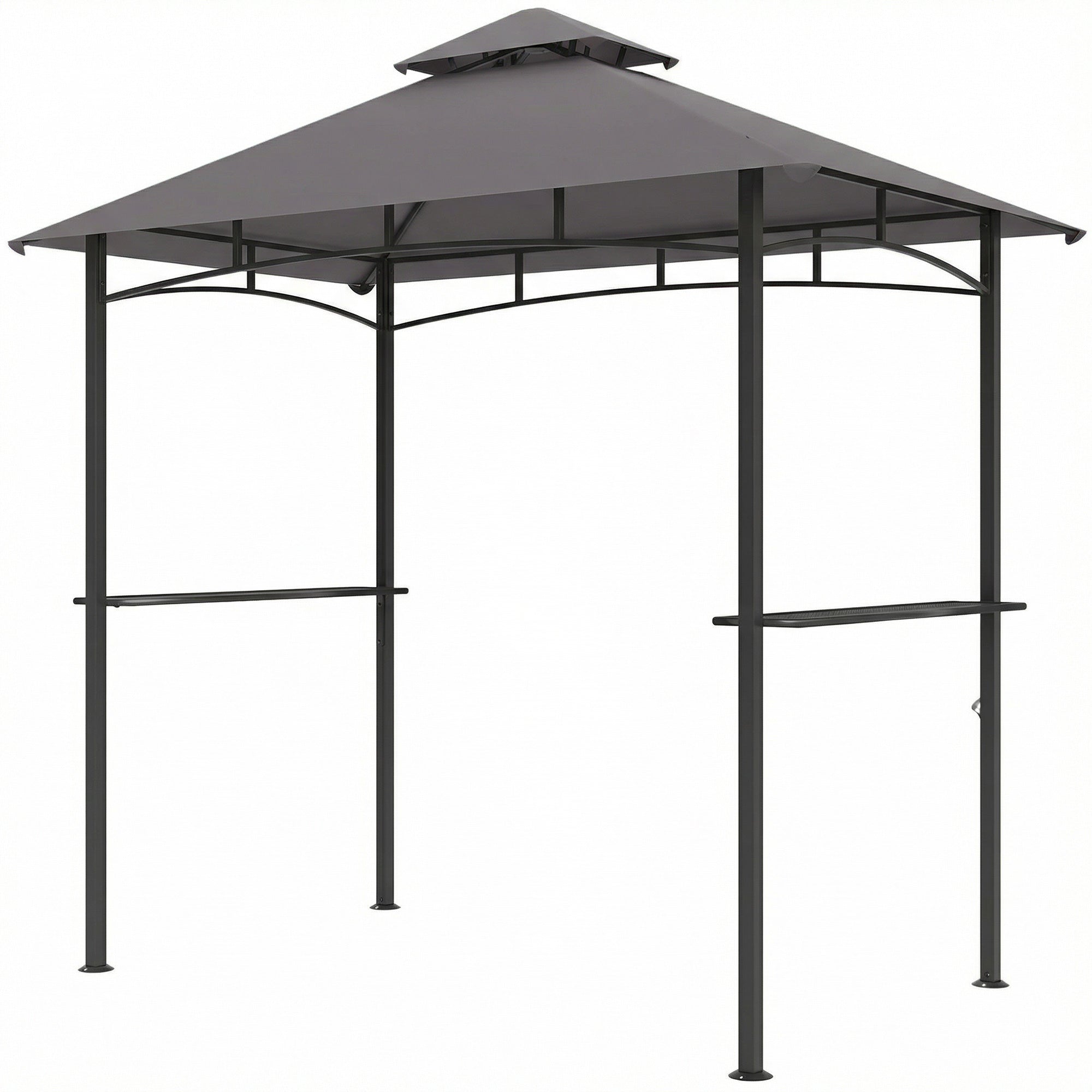 Grill Gazebo 8' x 5' Dark Grey Double Tier-DECOROLALA