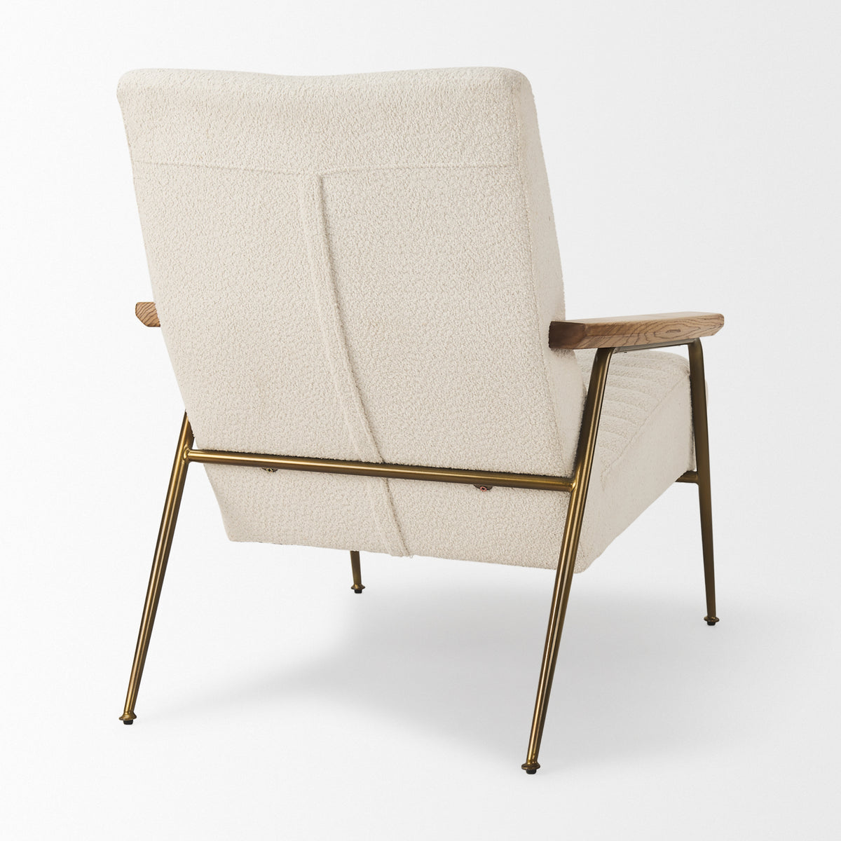 Grosjean Cream Boucle Accent Chair-Accent Chairs-DECOROLALA