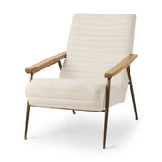 Grosjean Cream Boucle Accent Chair-Accent Chairs-DECOROLALA