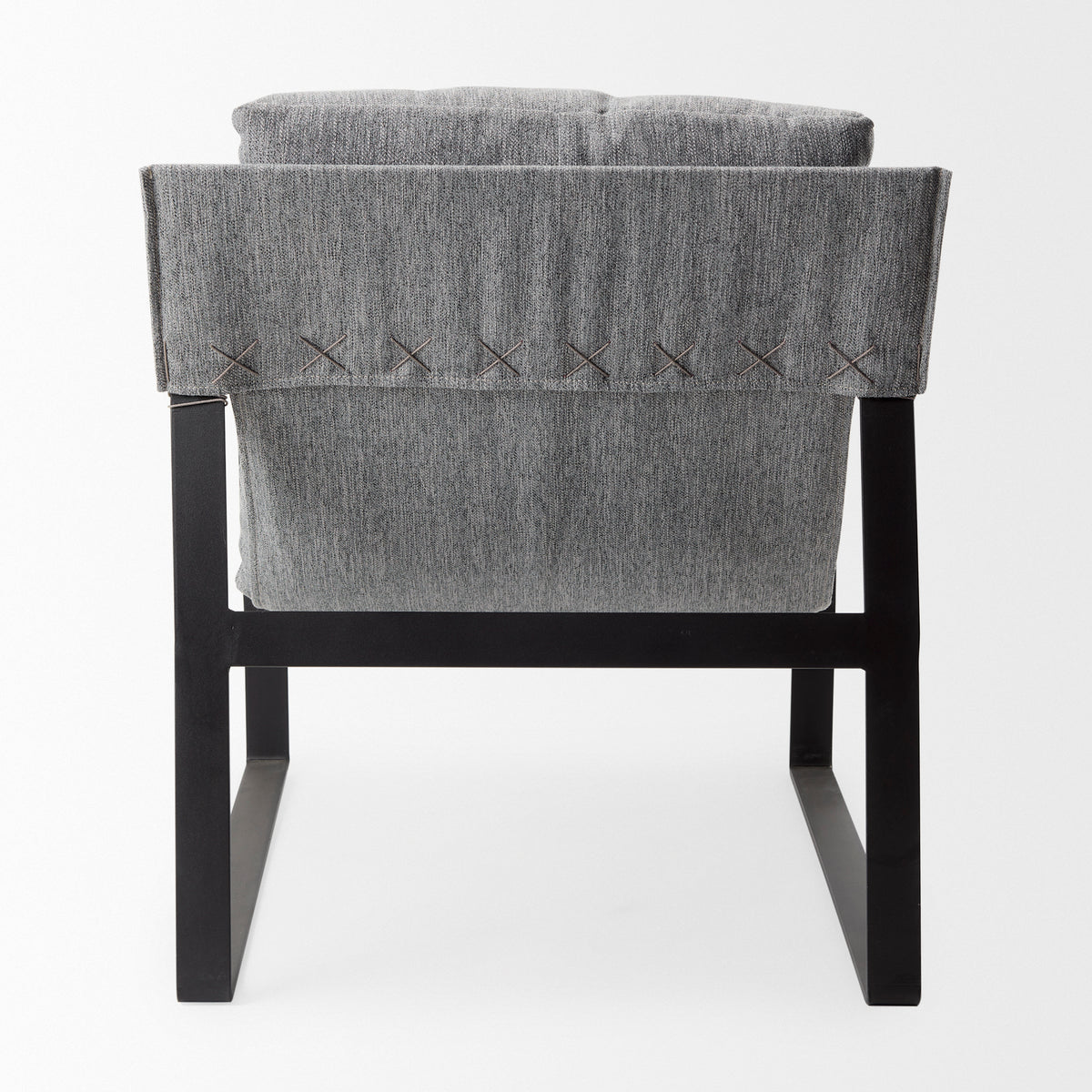 Guilia Castlerock Gray With Metal Frame Sling Accent Chair-Accent Chairs-DECOROLALA