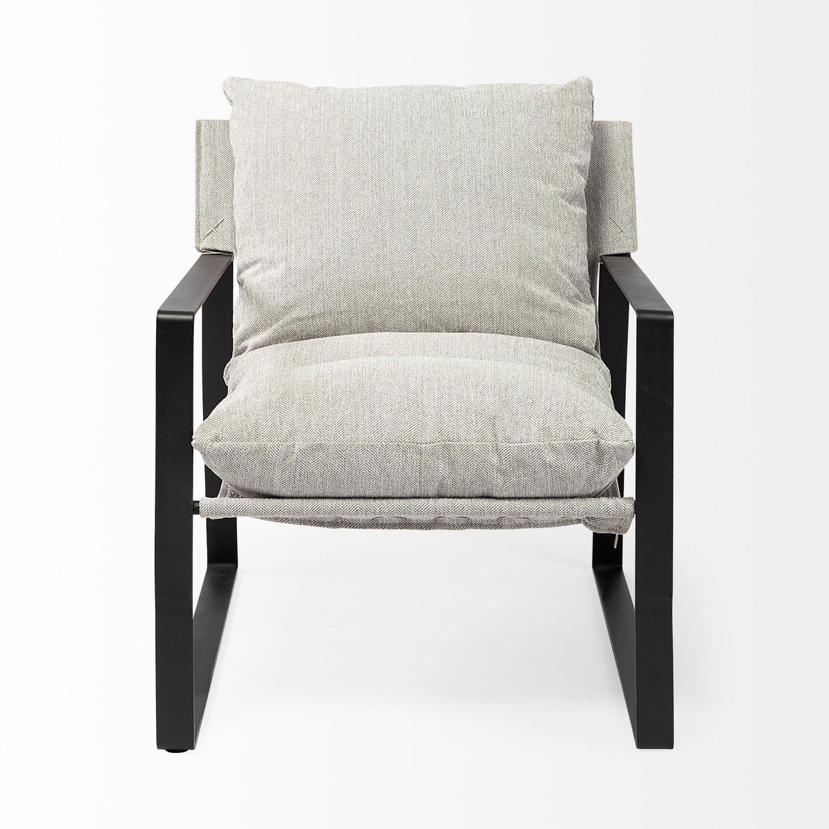 Guilia Frost Gray With Metal Frame Sling Accent Chair-Accent Chairs-DECOROLALA