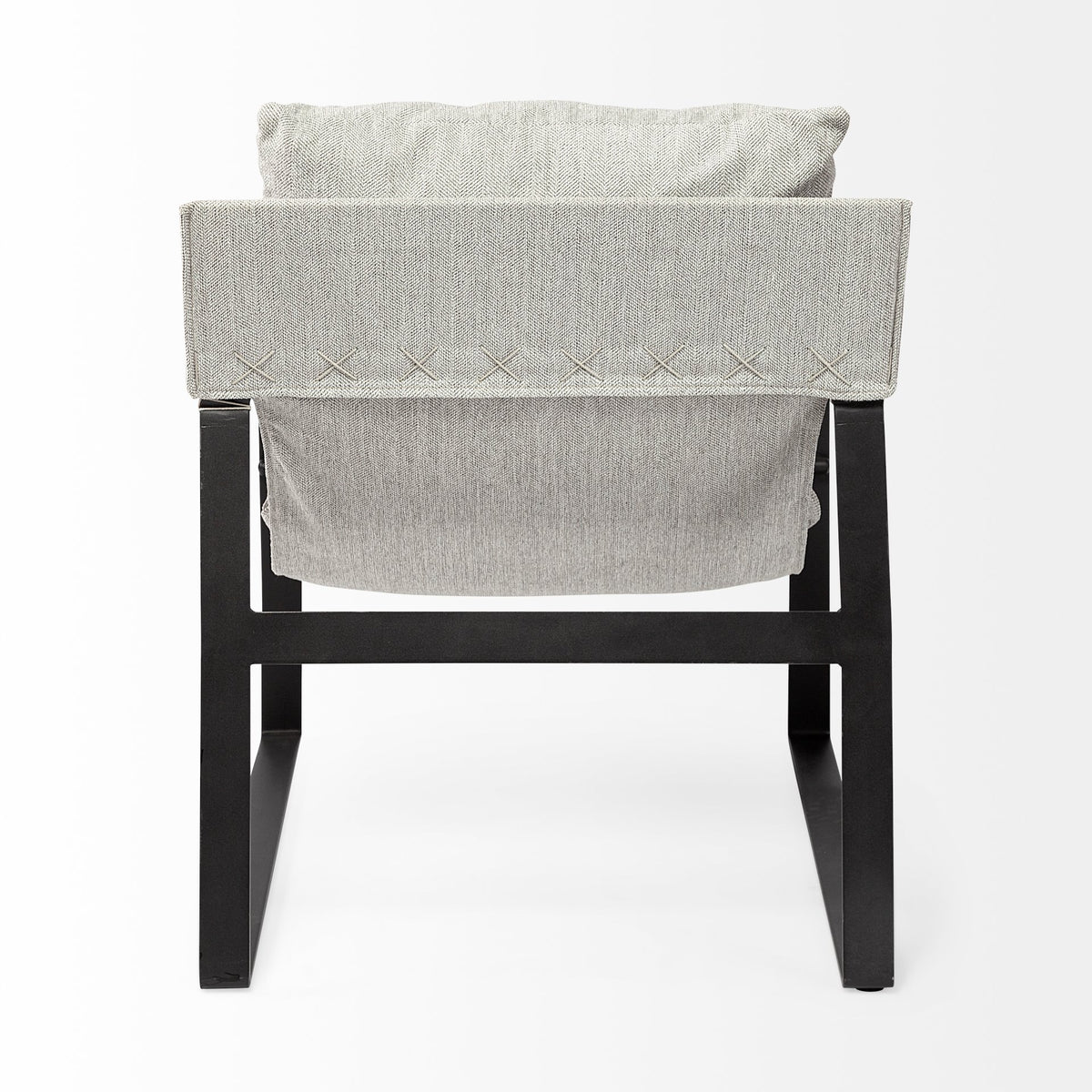Guilia Frost Gray With Metal Frame Sling Accent Chair-Accent Chairs-DECOROLALA