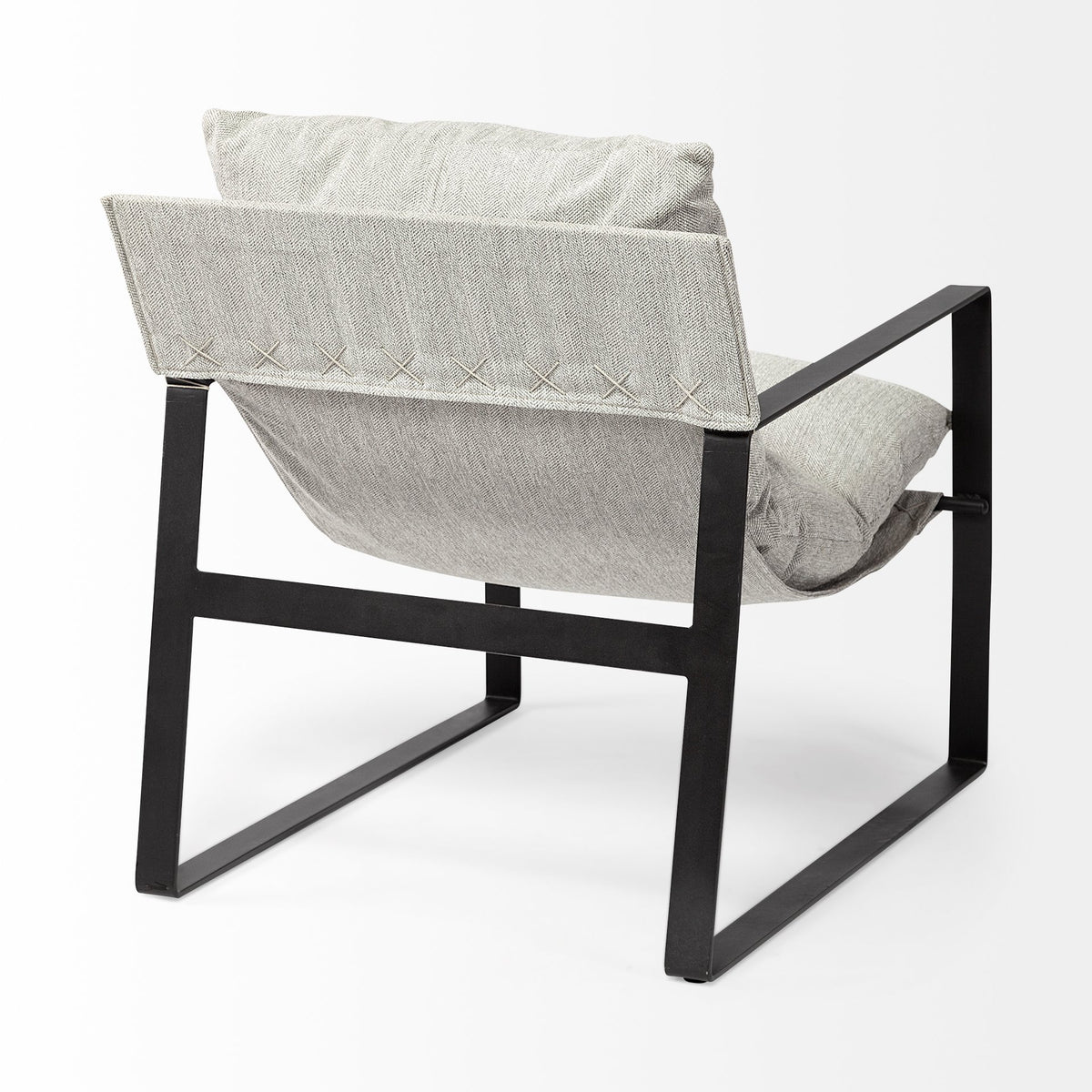 Guilia Frost Gray With Metal Frame Sling Accent Chair-Accent Chairs-DECOROLALA