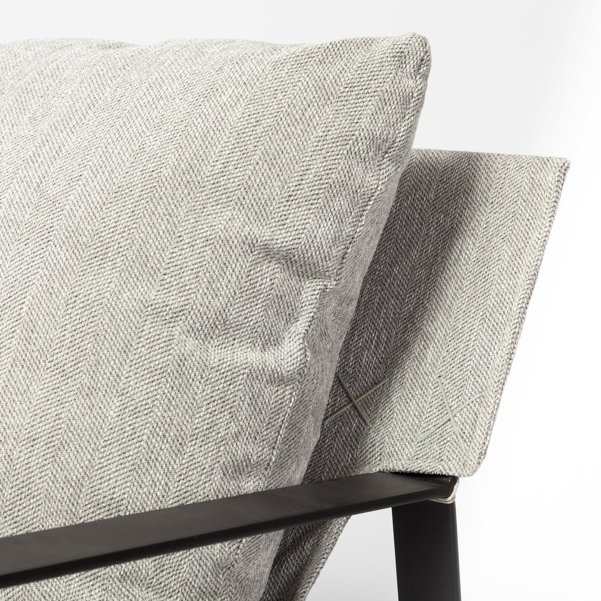 Guilia Frost Gray With Metal Frame Sling Accent Chair-Accent Chairs-DECOROLALA