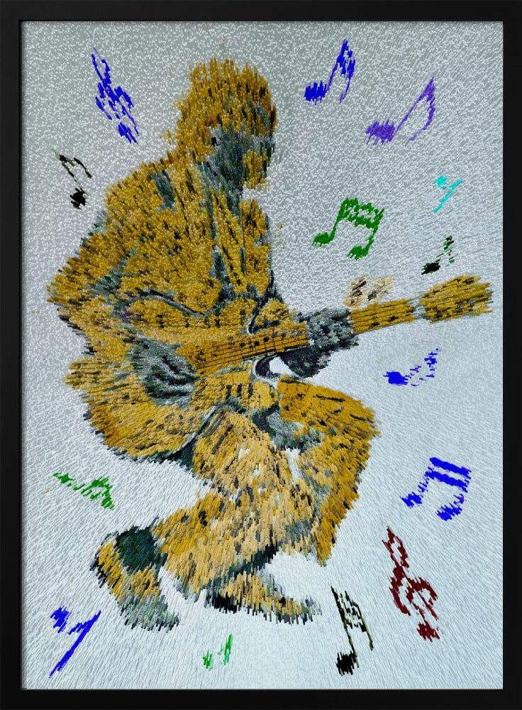 Guitarist Music Notes Canvas Print-Canvas Print-DECOROLALA