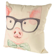 Gunther Pink Pig with Glasses Pillow (min order qty 2)-Decorative Pillows-DECOROLALA