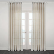 Gusto Jacquard Sheer Grommet Curtain-Curtains-DECOROLALA