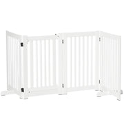 Barrière autoportante en bois pour animaux, barrière intérieure pour chiens, clôture pliable à enjamber pour passage de porte, barrière de sécurité avec portillon ouvrant