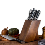 HAGAKURE SIX Knife Set - 4 Knives Shears Wood Block-Knife Set-DECOROLALA