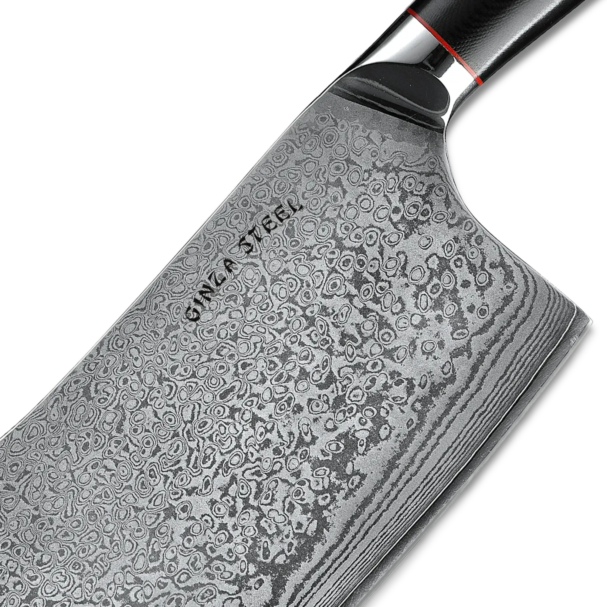 HAGAKURE Y Damascus Cleaver 7" AUS-10 Steel G10-Cleaver Knife-DECOROLALA