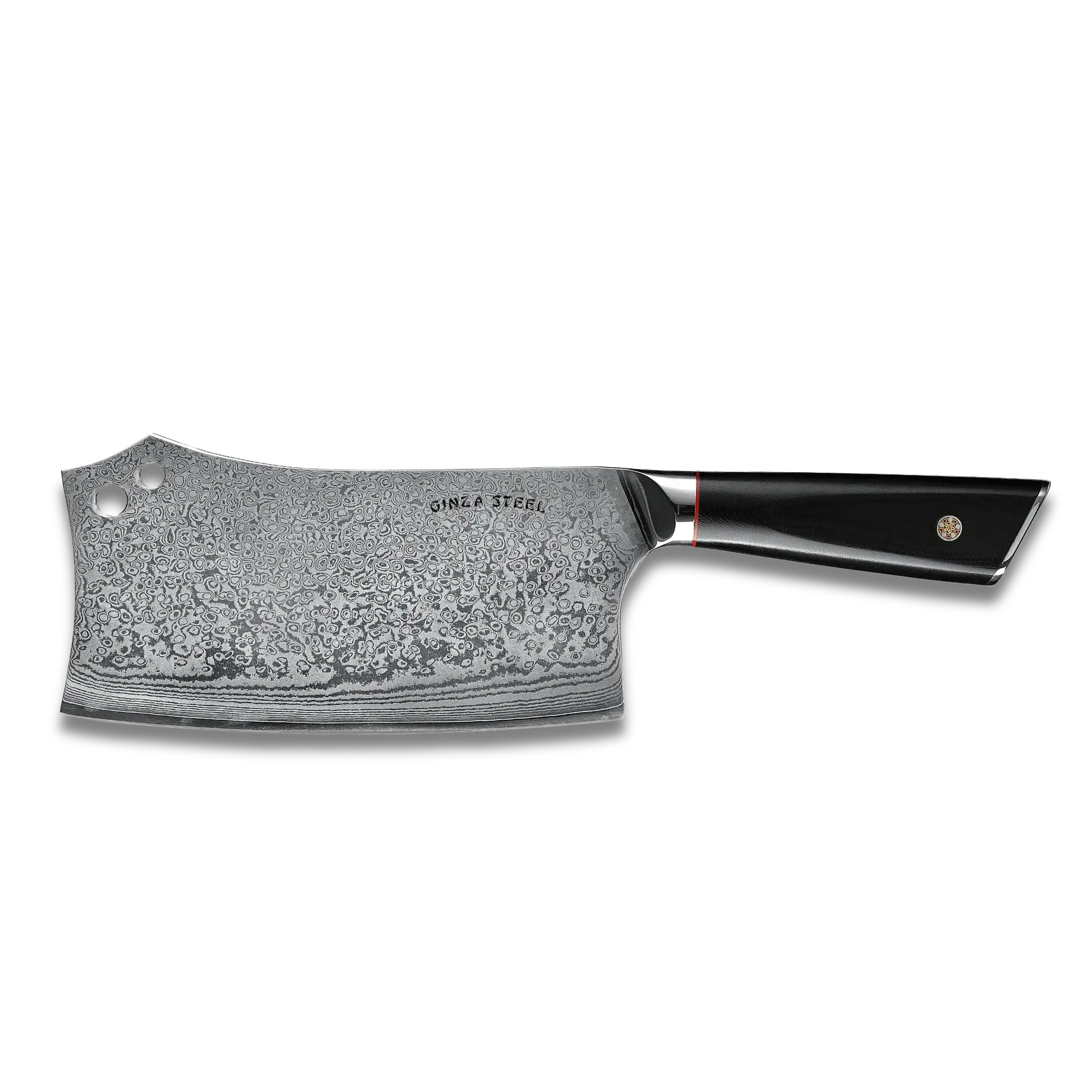 HAGAKURE Y Damascus Cleaver 7" AUS-10 Steel G10-Cleaver Knife-DECOROLALA