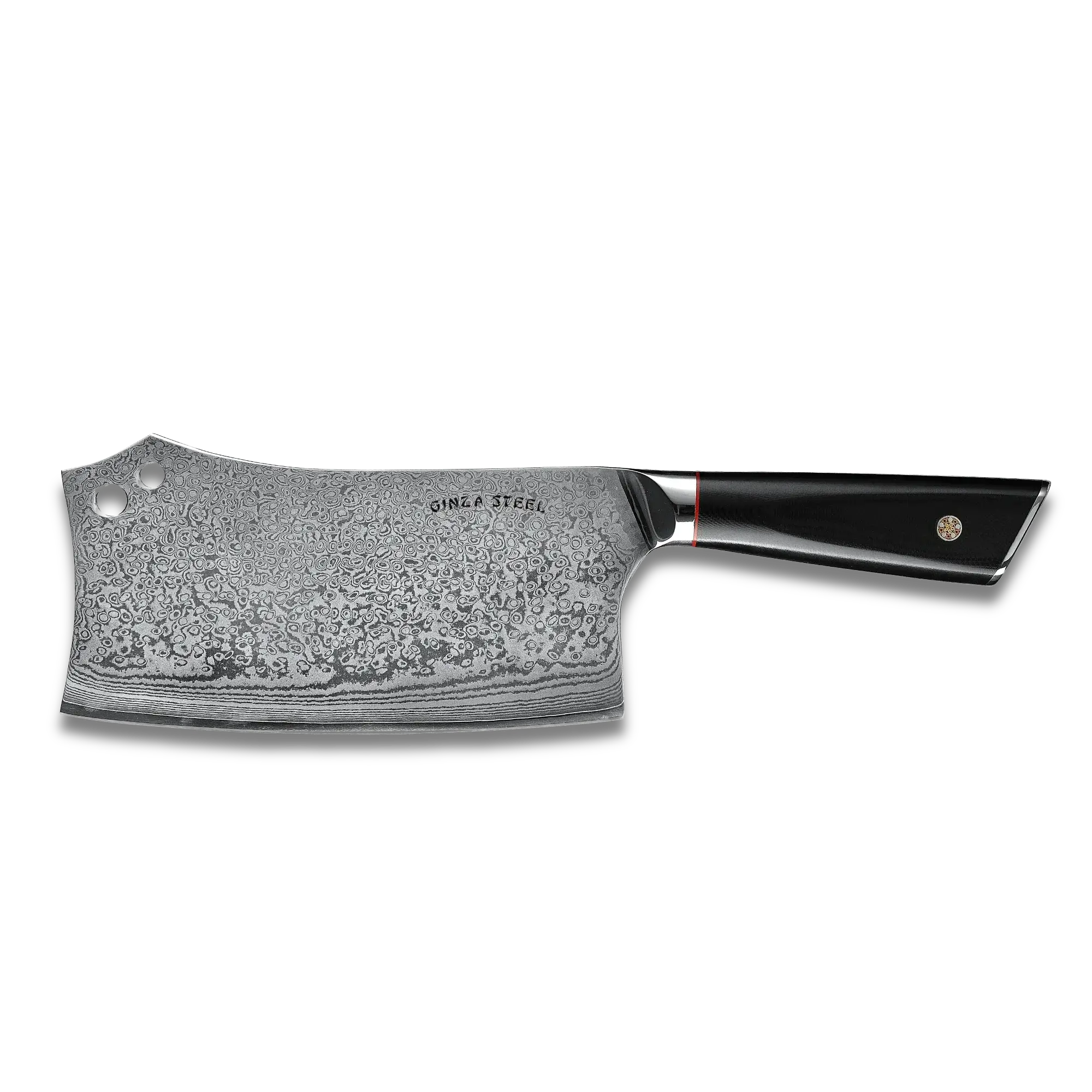 HAGAKURE Y Damascus Cleaver 7" AUS-10 Steel G10-Cleaver Knife-DECOROLALA