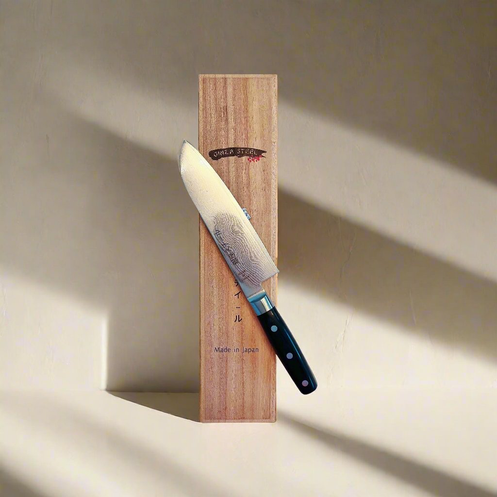 HAYAMI 180 - VG10 - 33 Layered Damascus Steel Santoku Knife 180mm-Santoku Knife-DECOROLALA