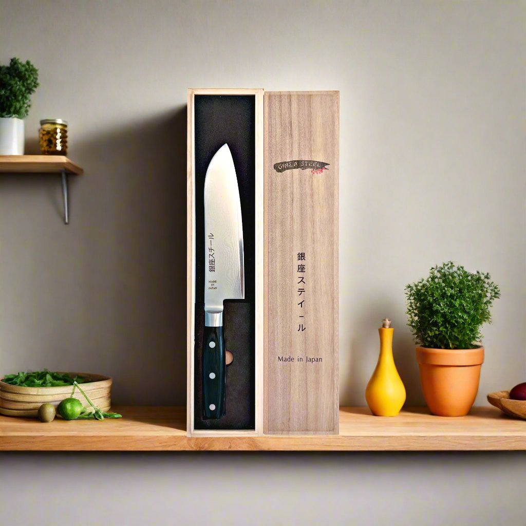 HAYAMI 180 - VG10 - 33 Layered Damascus Steel Santoku Knife 180mm-Santoku Knife-DECOROLALA