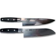 HAYAMI Essential set: Two VG10 Damascus Steel Knives, Made in Japan-Knife Set-DECOROLALA