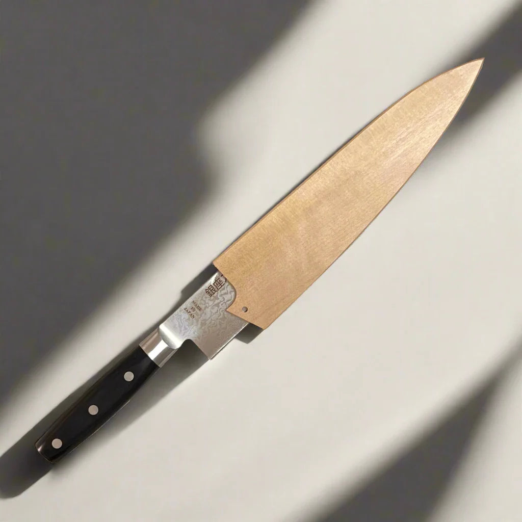 Ginza Steel Magnolia Wood Saya for 200mm Gyuto/Santoku Knives-2