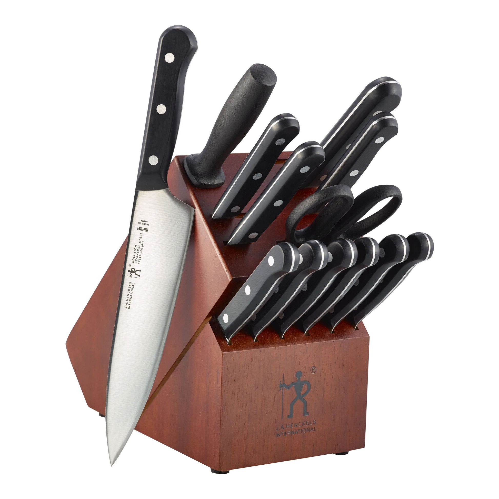 HENCKELS 14 Piece Knife Block Set - Stainless Steel-Knife Set-DECOROLALA