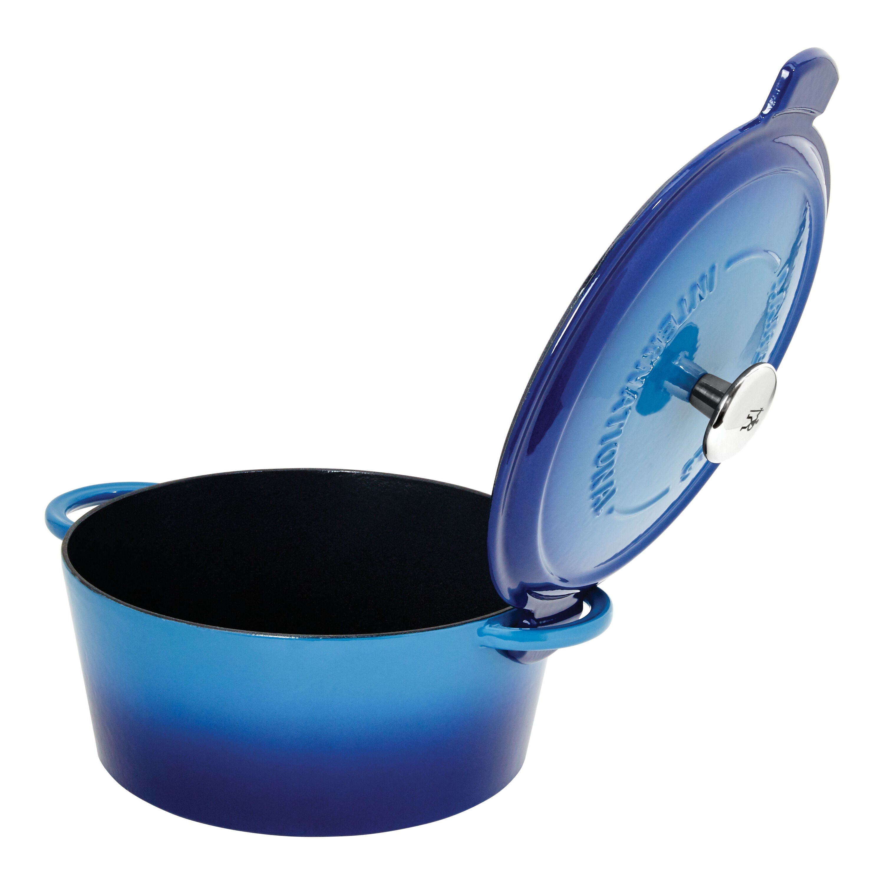 HENCKELS 5.2 L Cast Iron Round French Oven, Blue-Dutch Oven-DECOROLALA