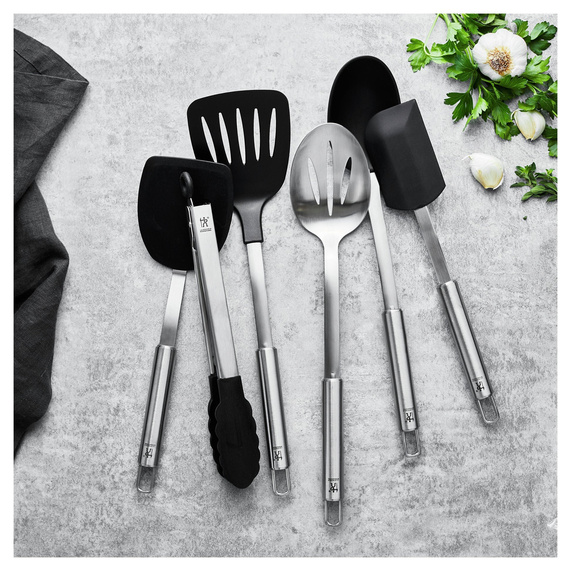 HENCKELS 6-Piece Stainless Steel Kitchen Gadget Set-DECOROLALA