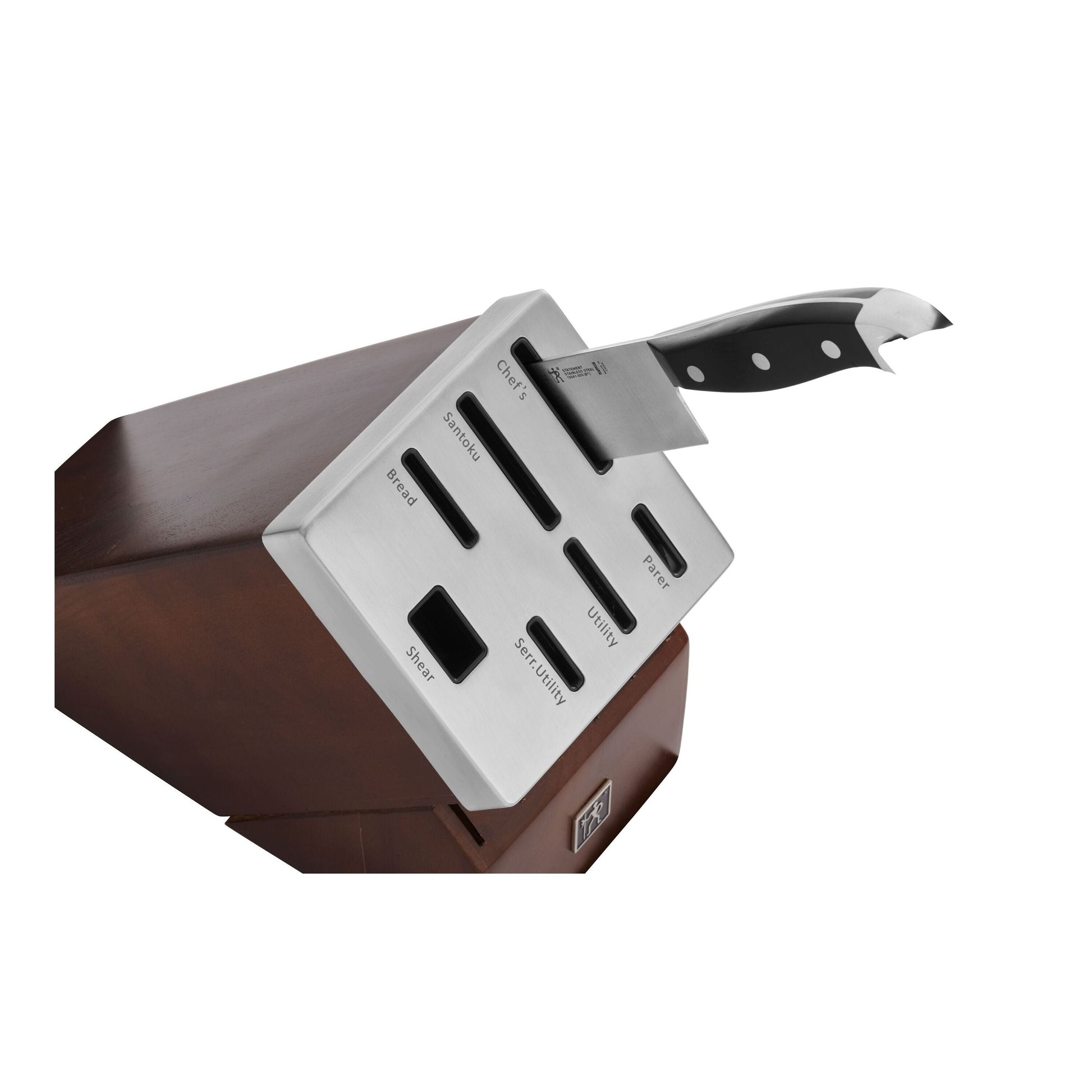 HENCKELS 7-Piece Self-Sharpening Knife Block Set - Brown-Knife Block-DECOROLALA
