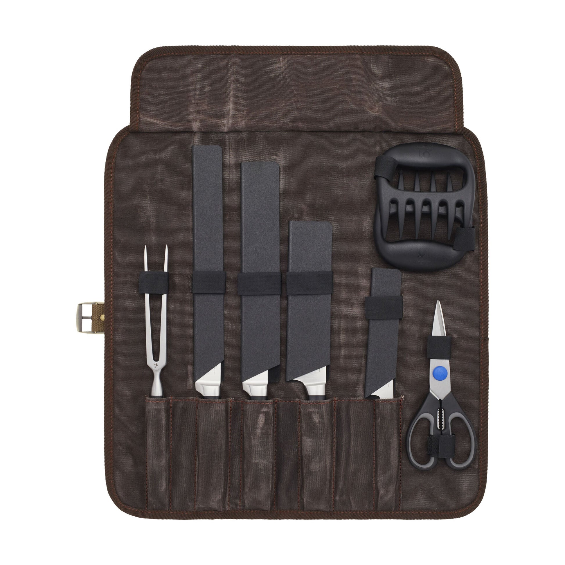 HENCKELS 9-Piece Forged Knife Roll Set BBQ-Knife Set-DECOROLALA