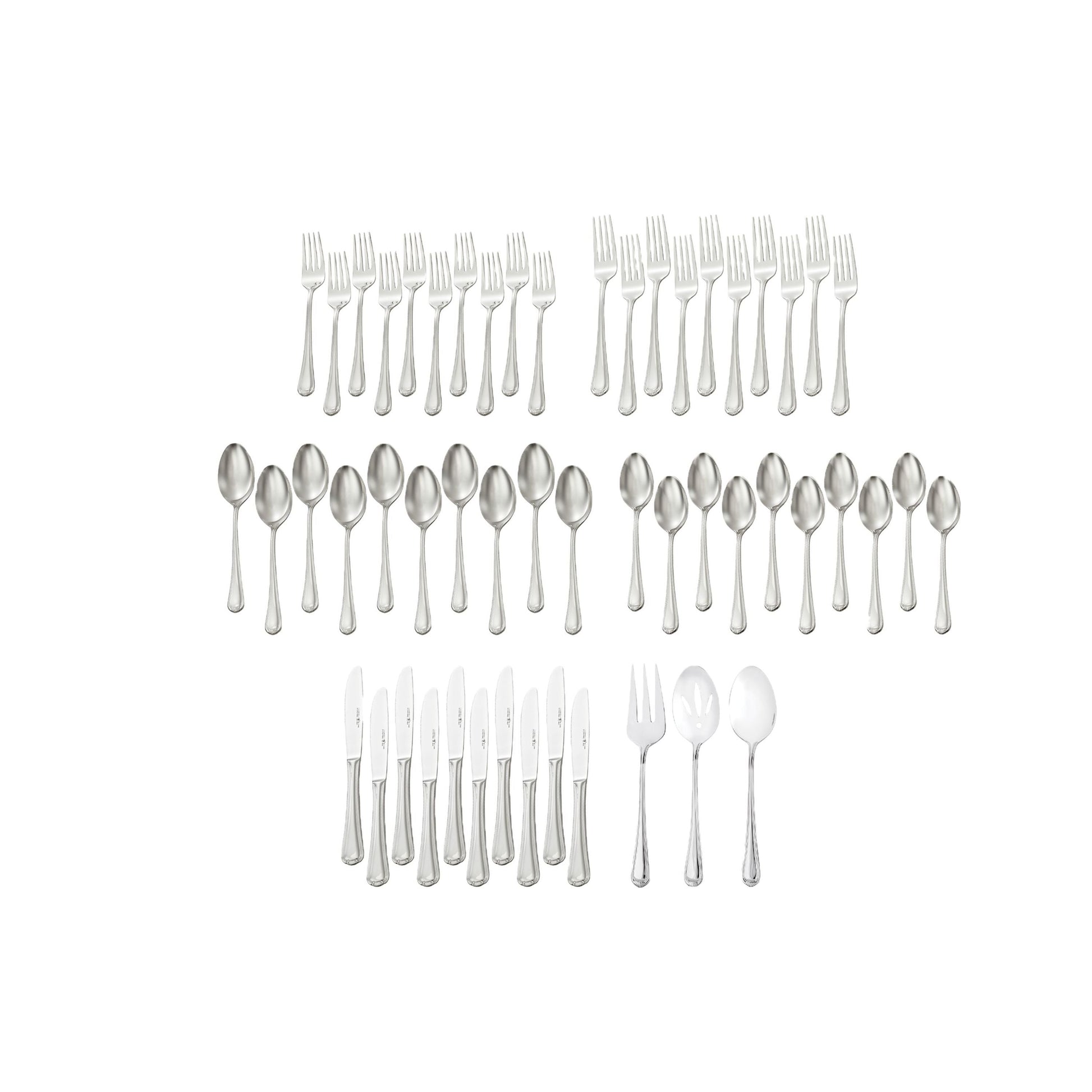 HENCKELS Alcea 53 Piece Flatware Set Polished-Flatware Set-DECOROLALA