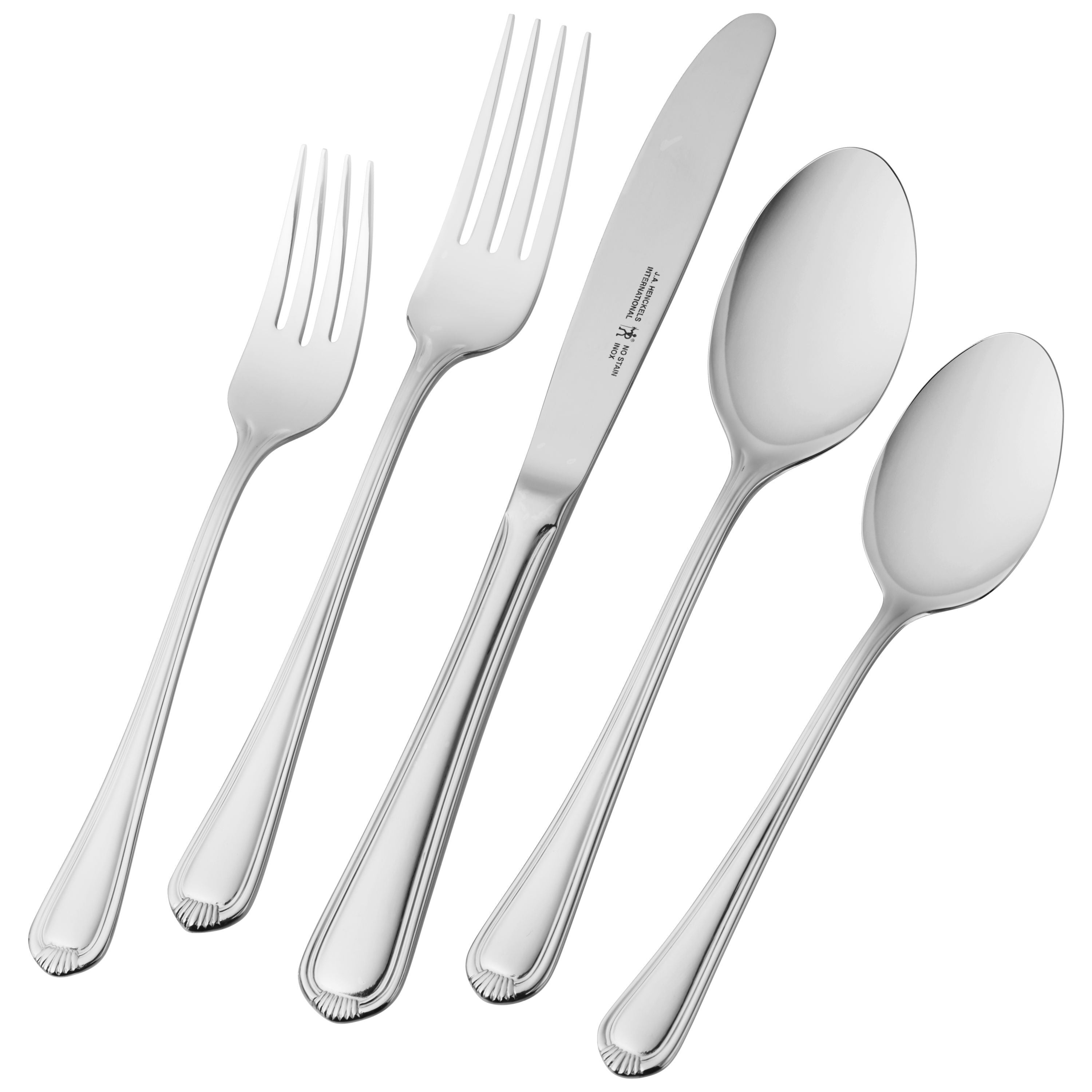 HENCKELS Alcea 65 Piece Flatware Set 18/10 Stainless-Flatware Set-DECOROLALA