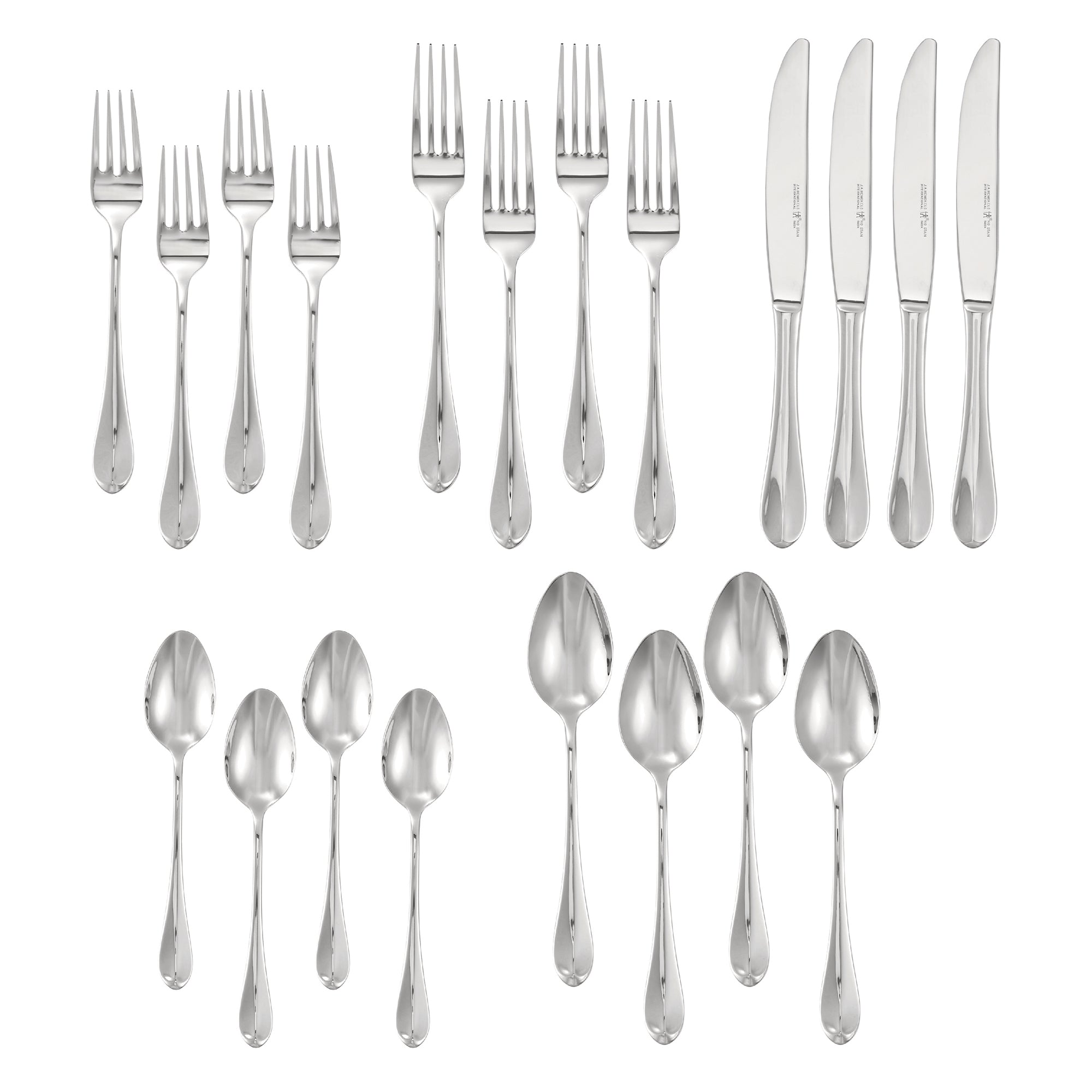 HENCKELS Allegro 20pc Flatware Set - 18/10 Stainless-DECOROLALA